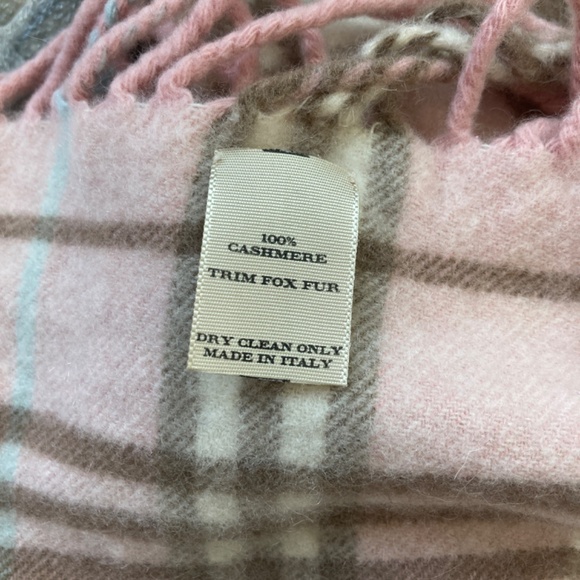 Burberry Cashmere Happy Fox Pom Pom Scarf - Picture 4 of 5